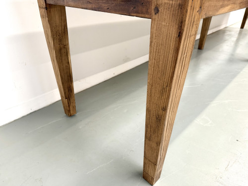 Table de ferme XXL 4 mètres en pin massif - 6 pieds - Années 50, vue 14