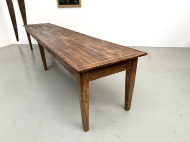 Table de ferme XXL 4 mètres en pin massif - 6 pieds - Années 50, vue 26