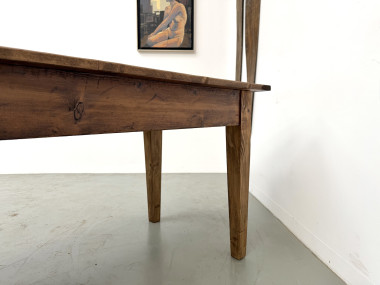 Table de ferme XXL 4 mètres en pin massif - 6 pieds - Années 50, vue 33