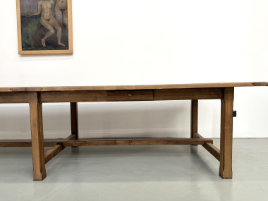 Table de ferme XXL en chêne massif 350 cm - Style Reconstruction - Années 50, vue 5