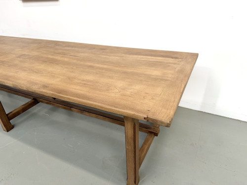 Table de ferme XXL en chêne massif 350 cm - Style Reconstruction - Années 50, vue 6