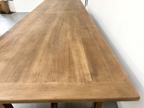 Table de ferme XXL en chêne massif 350 cm - Style Reconstruction - Années 50, vue 10