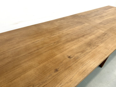 Table de ferme XXL en chêne massif 350 cm - Style Reconstruction - Années 50, vue 16