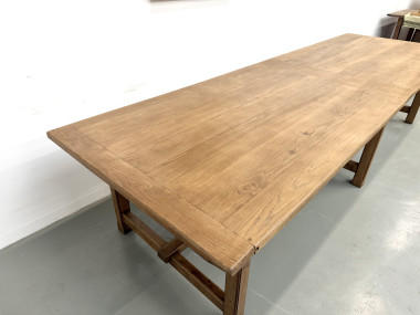 Table de ferme XXL en chêne massif 350 cm - Style Reconstruction - Années 50, vue 17