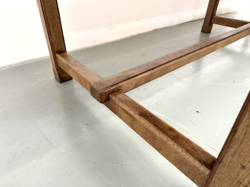 Table de ferme XXL en chêne massif 350 cm - Style Reconstruction - Années 50, vue 19