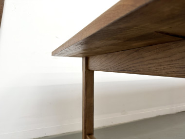 Table de ferme XXL en chêne massif 350 cm - Style Reconstruction - Années 50, vue 20