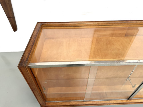 Comptoir de métier vintage Siegel Paris en chêne et verre – 1950, vue 28
