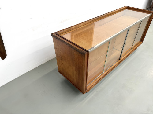 Comptoir de métier vintage Siegel Paris en chêne et verre – 1950, vue 34