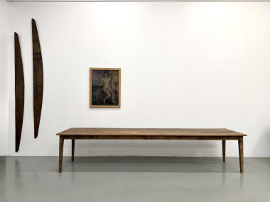 Grande Table de Ferme XXL en Pin – Pieds Fuseaux – L367 cm, vue 1