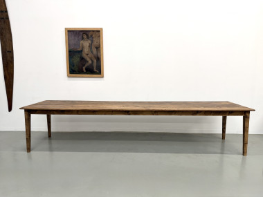 Grande Table de Ferme XXL en Pin – Pieds Fuseaux – L367 cm, vue 2