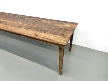 Grande Table de Ferme XXL en Pin – Pieds Fuseaux – L367 cm, vue 5