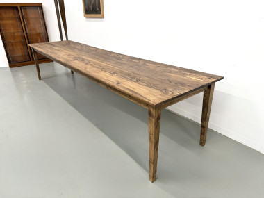 Grande Table de Ferme XXL en Pin – Pieds Fuseaux – L367 cm, vue 6
