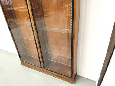 Vitrine de présentation murale Siegel Paris – Chêne & Verre – 1950, vue 12