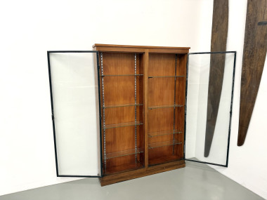 Vitrine de présentation murale Siegel Paris – Chêne & Verre – 1950, vue 13