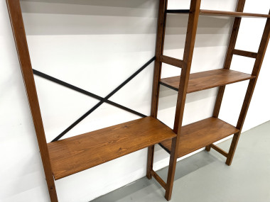 Bibliothèque Moderniste XXL en Pin Massif – Design Années 50 – L164 cm, vue 7