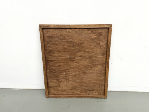 Grand Tableau Suédois Signé Lars Norman (1962) – Huile sur Panneau "Femme au Costume", vue 12