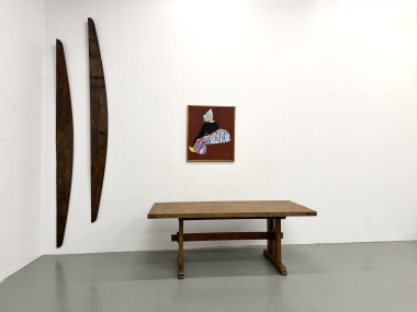 Table Architecturale Moderniste en Chêne Massif – Plateau Épais L200 cm, vue 2