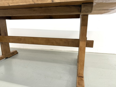 Table Architecturale Moderniste en Chêne Massif – Plateau Épais L200 cm, vue 7