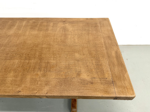Table Architecturale Moderniste en Chêne Massif – Plateau Épais L200 cm, vue 8
