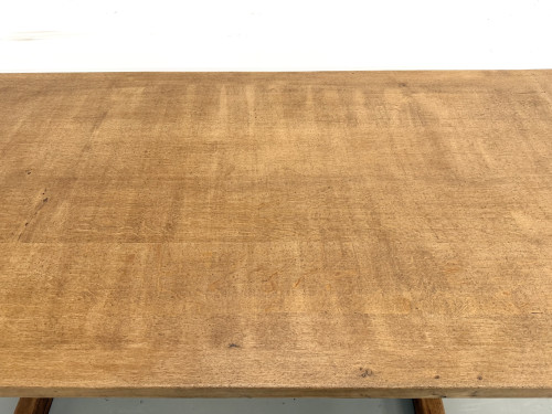 Table Architecturale Moderniste en Chêne Massif – Plateau Épais L200 cm, vue 9