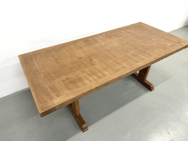 Table Architecturale Moderniste en Chêne Massif – Plateau Épais L200 cm, vue 11