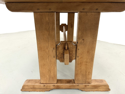 Table Architecturale Moderniste en Chêne Massif – Plateau Épais L200 cm, vue 16