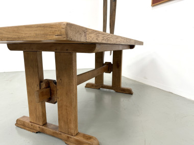 Table Architecturale Moderniste en Chêne Massif – Plateau Épais L200 cm, vue 18