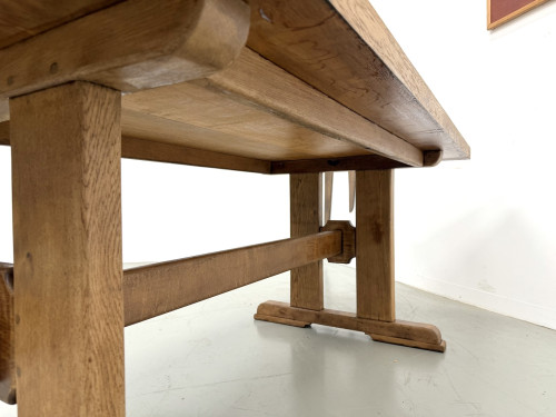 Table Architecturale Moderniste en Chêne Massif – Plateau Épais L200 cm, vue 19