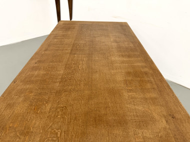 Table Architecturale Moderniste en Chêne Massif – Plateau Épais L200 cm, vue 24