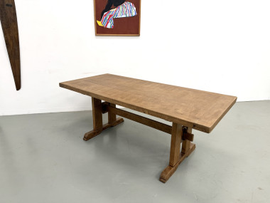 Table Architecturale Moderniste en Chêne Massif – Plateau Épais L200 cm, vue 27