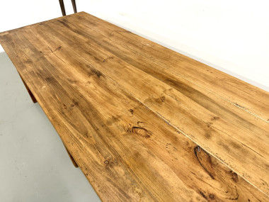 Table de Ferme "Meuble de Métier" en Pin – 8 Tiroirs (L221 cm), vue 8