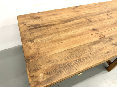 Table de Ferme "Meuble de Métier" en Pin – 8 Tiroirs (L221 cm), vue 16