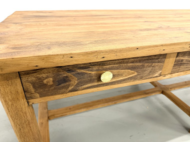 Table de Ferme "Meuble de Métier" en Pin – 8 Tiroirs (L221 cm), vue 17