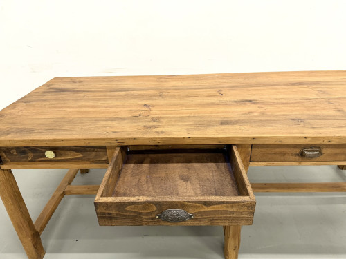 Table de Ferme "Meuble de Métier" en Pin – 8 Tiroirs (L221 cm), vue 19