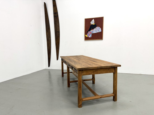 Table de Ferme "Meuble de Métier" en Pin – 8 Tiroirs (L221 cm), vue 21