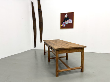 Table de Ferme "Meuble de Métier" en Pin – 8 Tiroirs (L221 cm), vue 21