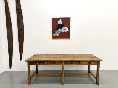 Table de Ferme "Meuble de Métier" en Pin – 8 Tiroirs (L221 cm), vue 23