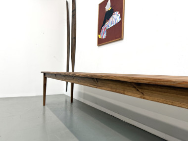 Table de Ferme XXL 3,60m en Pin Ancien – Pieds Fuseaux & Vernis Satiné, vue 13