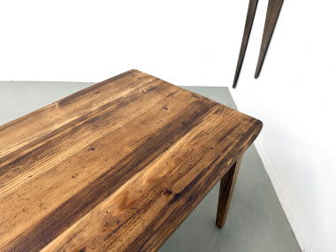 Table de Ferme XXL 3,60m en Pin Ancien – Pieds Fuseaux & Vernis Satiné, vue 21