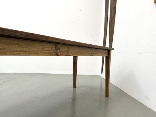 Table de Ferme XXL 3,60m en Pin Ancien – Pieds Fuseaux & Vernis Satiné, vue 22