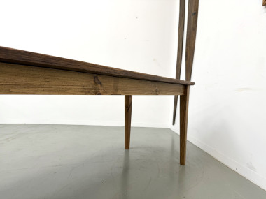 Table de Ferme XXL 3,60m en Pin Ancien – Pieds Fuseaux & Vernis Satiné, vue 22