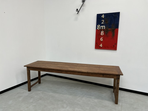 Table de ferme, fin XIXème en cerisier massif, vue 2