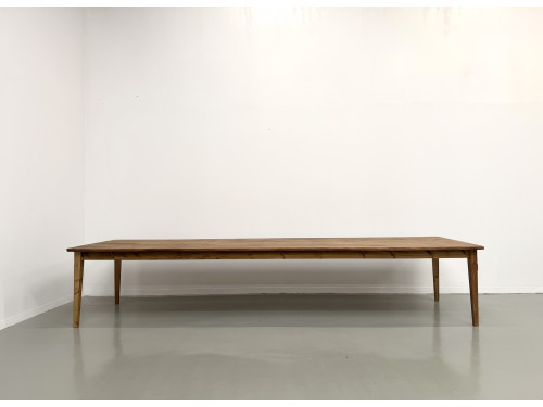 Grande Table de Ferme XXL 4 Mètres en Châtaignier Massif, vue 3