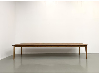 Grande Table de Ferme XXL 4 Mètres en Châtaignier Massif, vue 3