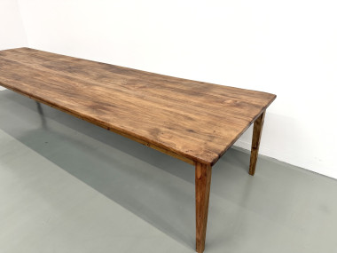 Grande Table de Ferme XXL 4 Mètres en Châtaignier Massif, vue 5