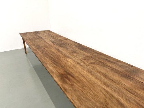 Grande Table de Ferme XXL 4 Mètres en Châtaignier Massif, vue 6