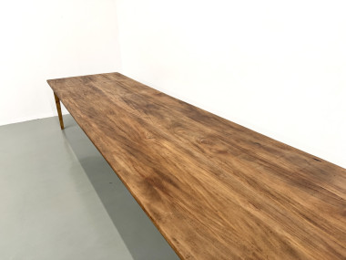 Grande Table de Ferme XXL 4 Mètres en Châtaignier Massif, vue 6