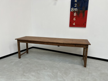 Table de ferme, fin XIXème en cerisier massif, vue 3
