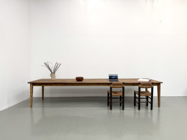 Grande Table de Ferme XXL 4 Mètres en Châtaignier Massif, vue 1