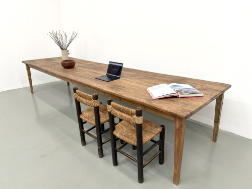 Grande Table de Ferme XXL 4 Mètres en Châtaignier Massif, vue 13